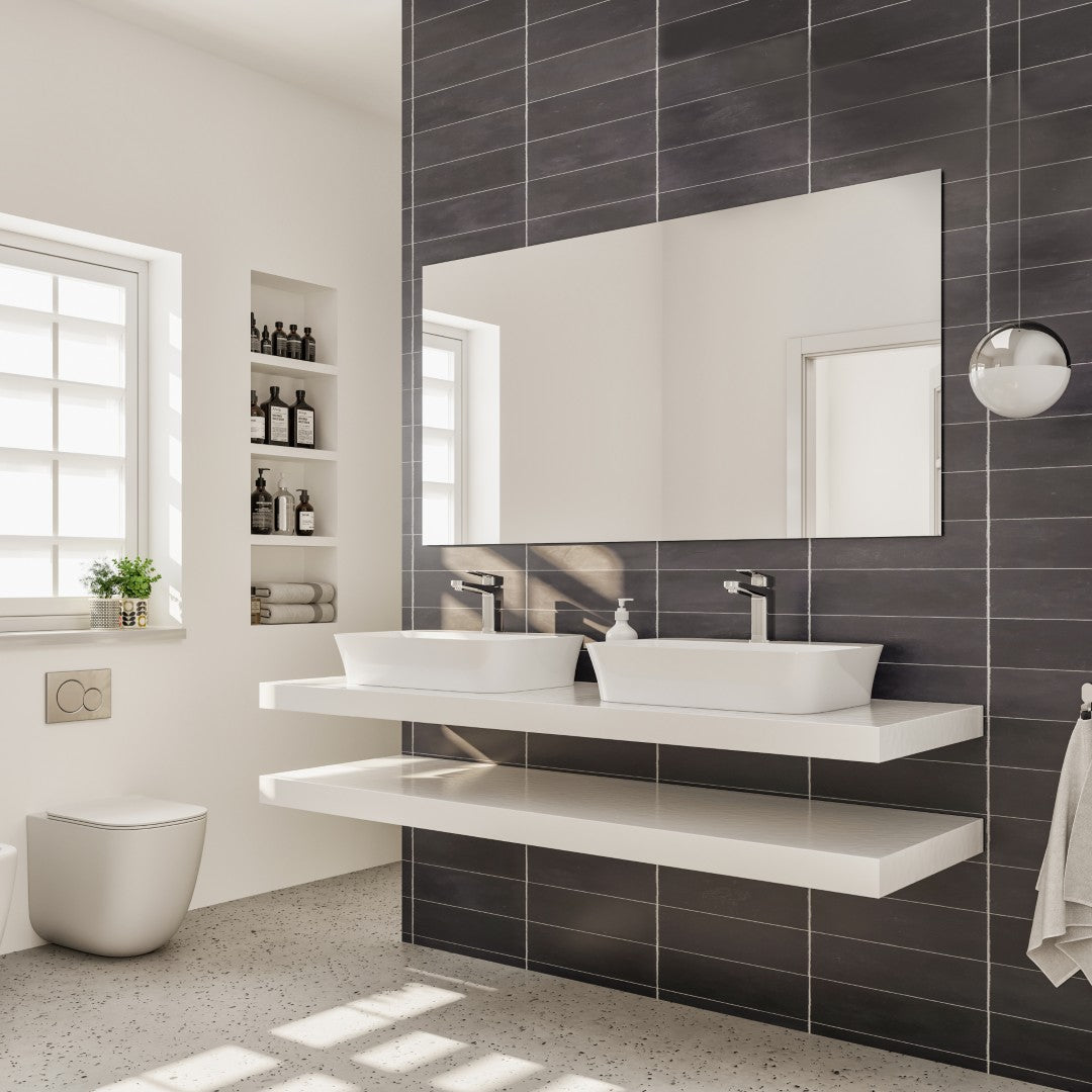 Eviva Sleek 48" x 30" Rectangular Frameless Mirror