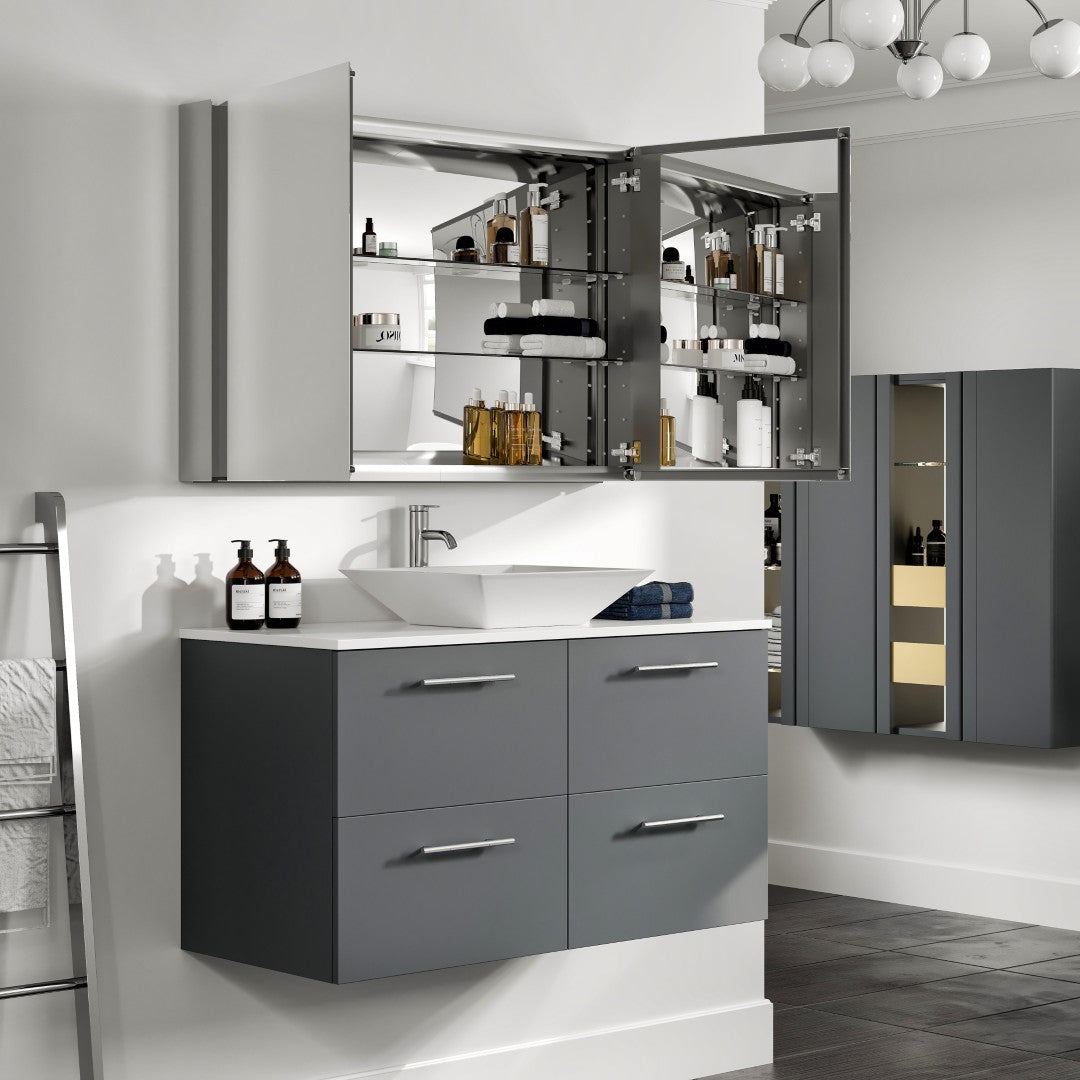 Eviva Lazy 40 inch Mirror Medicine Cabinet with No Light