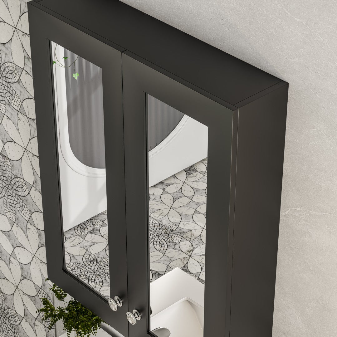 Eviva Tux 24 Inch Espresso Wall Mount Medicine Cabinet