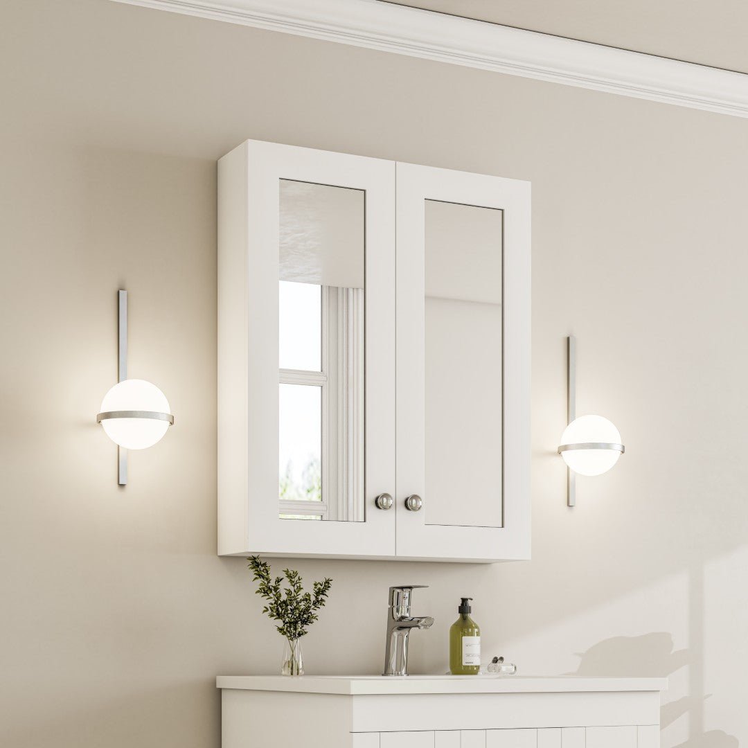 Eviva Tux 24" White Wall Mount Medicine Cabinet - by Eviva