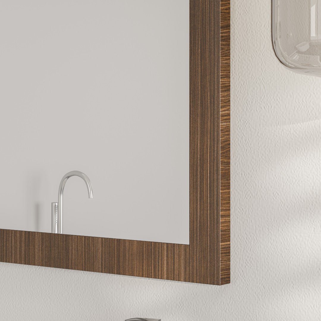 Eviva Reflection 30" x 24" Rectangular Gray Oak Wooden Framed Mirror - Mirror by Eviva
