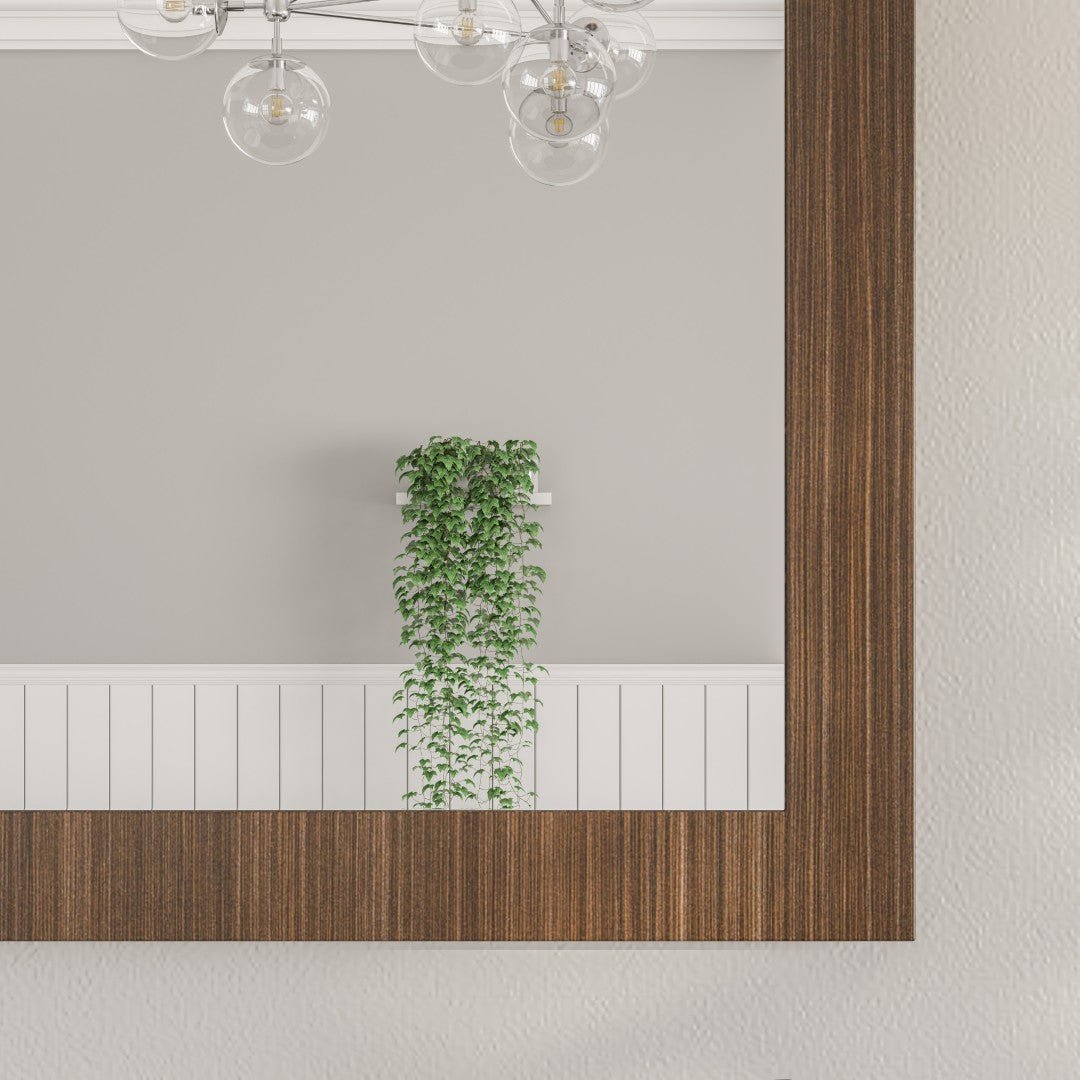 Eviva Reflection 30" x 24" Rectangular Gray Oak Wooden Framed Mirror - Mirror by Eviva