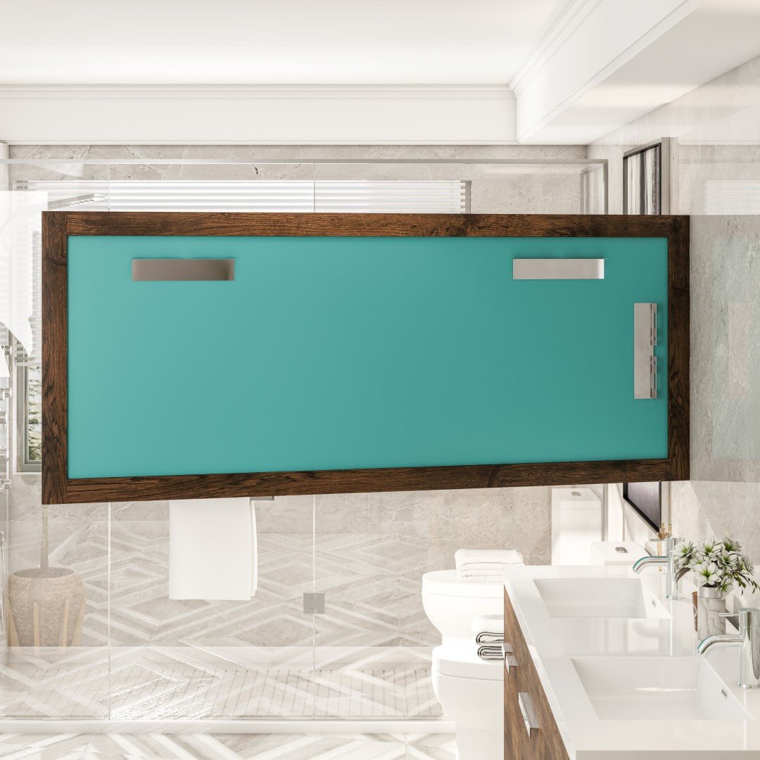 Eviva Sun 72" x 30" Rectangular Rosewood Wooden Framed Mirror - Mirror by Eviva