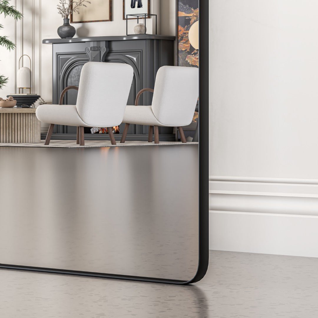 Eviva Harmony 20" x 30" Rectangular Black Metal Framed Mirror - Mirror by Eviva