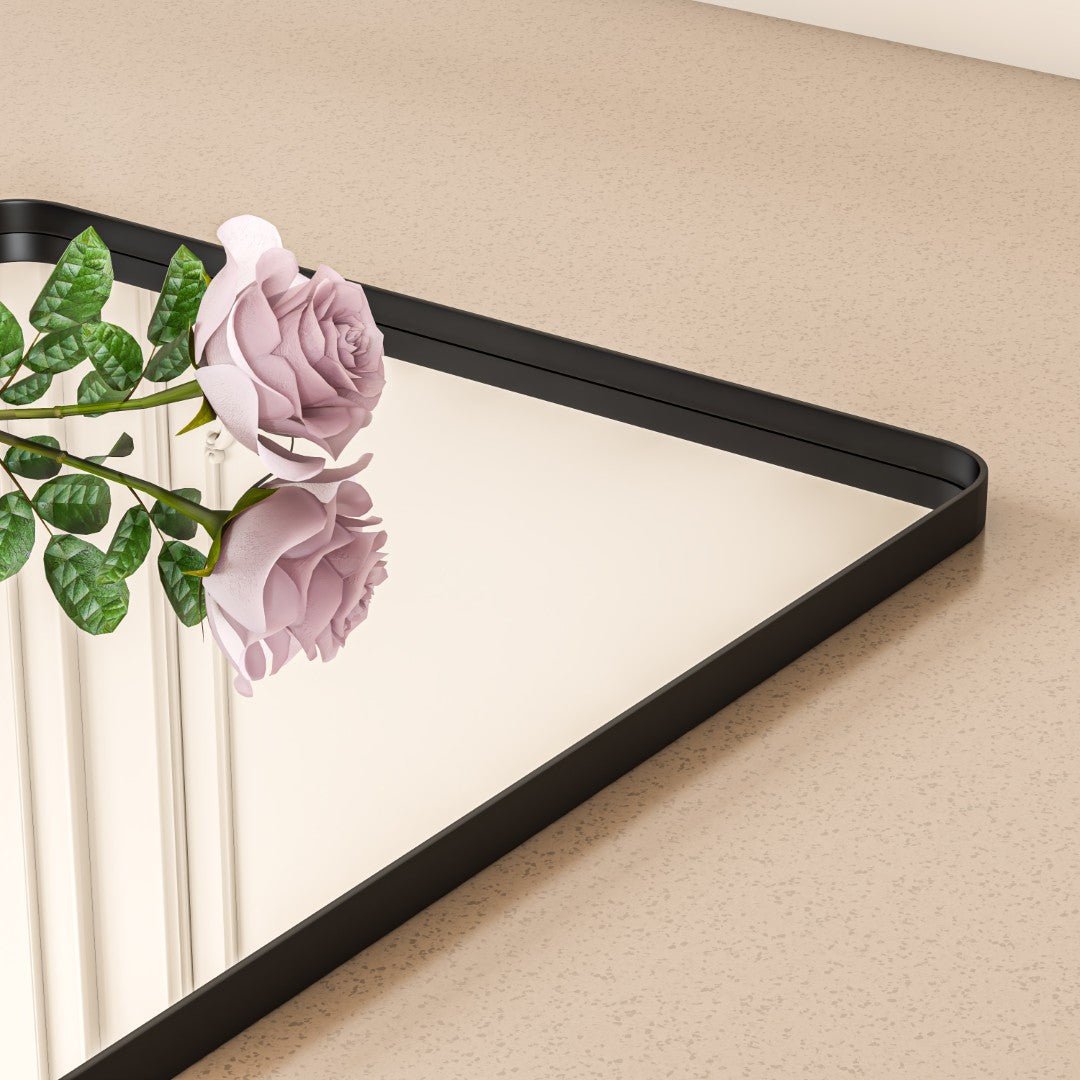 Eviva Harmony 24" x 36" Rectangular Black Metal Framed Mirror - Mirror by Eviva