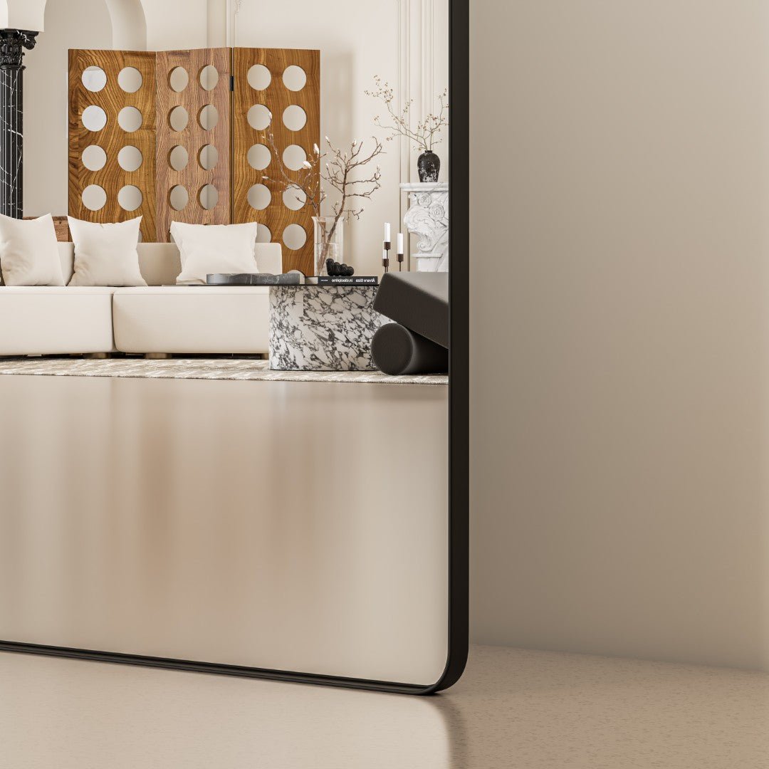 Eviva Harmony 24" x 36" Rectangular Black Metal Framed Mirror - Mirror by Eviva