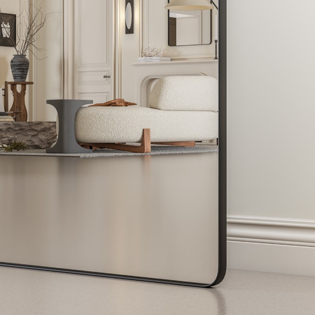 Eviva Harmony 30" x 40" Rectangular Black Metal Framed Mirror - Mirror by Eviva