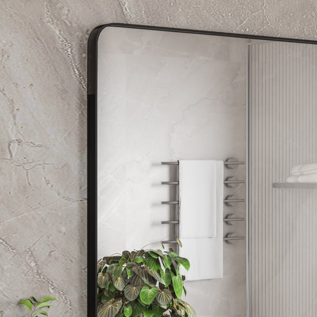 Eviva Harmony 30" x 40" Rectangular Black Metal Framed Mirror - Mirror by Eviva