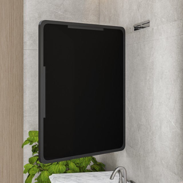 Eviva Harmony 36" x 30" Rectangular Black Metal Framed Mirror - Mirror by Eviva