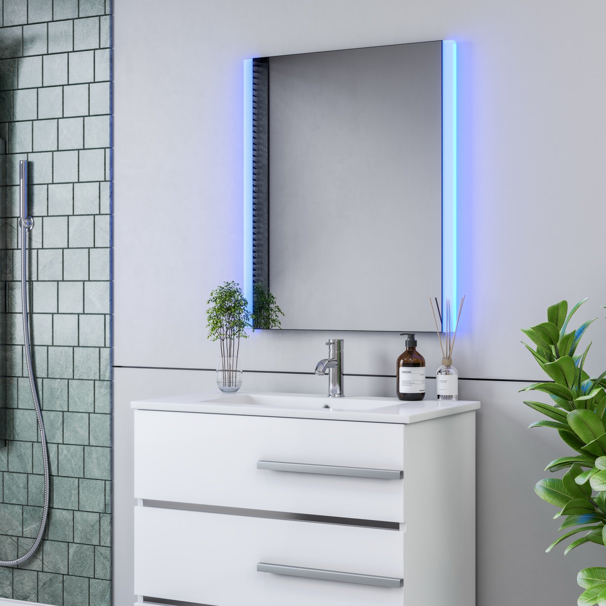 Eviva Lueza 24" x 31" Rectangular Frameless Mirror