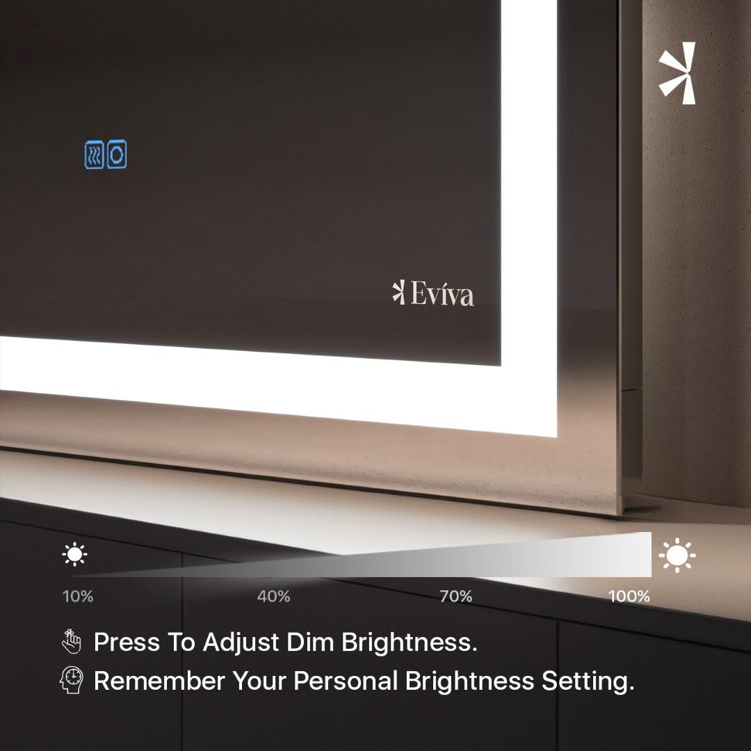 Eviva Lite 60" x 30" Rectangular Frameless Mirror - Mirror by Eviva