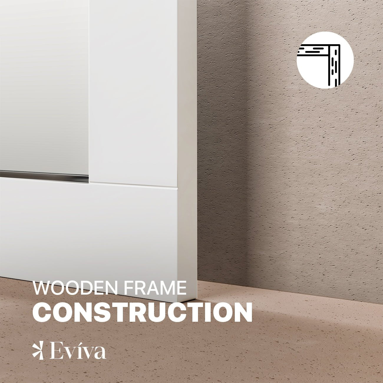 Eviva Aberdeen 72" x 30" Rectangular White Wooden Framed Mirror - Mirror by Eviva