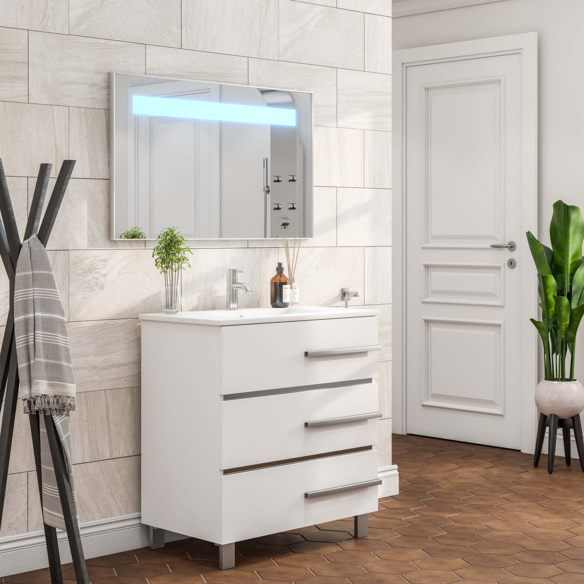 Eviva Lueza 40" x 24" Rectangular Frameless Mirror