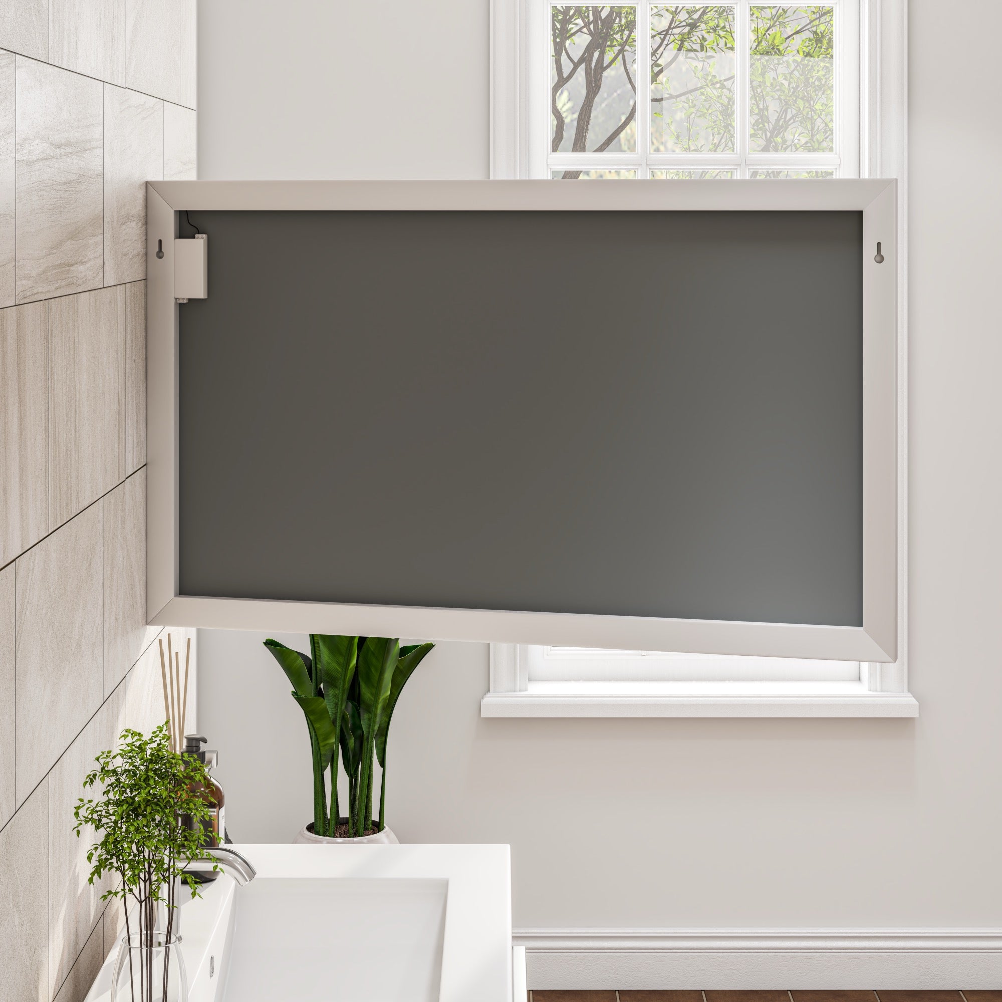 Eviva Lueza 40" x 24" Rectangular Frameless Mirror