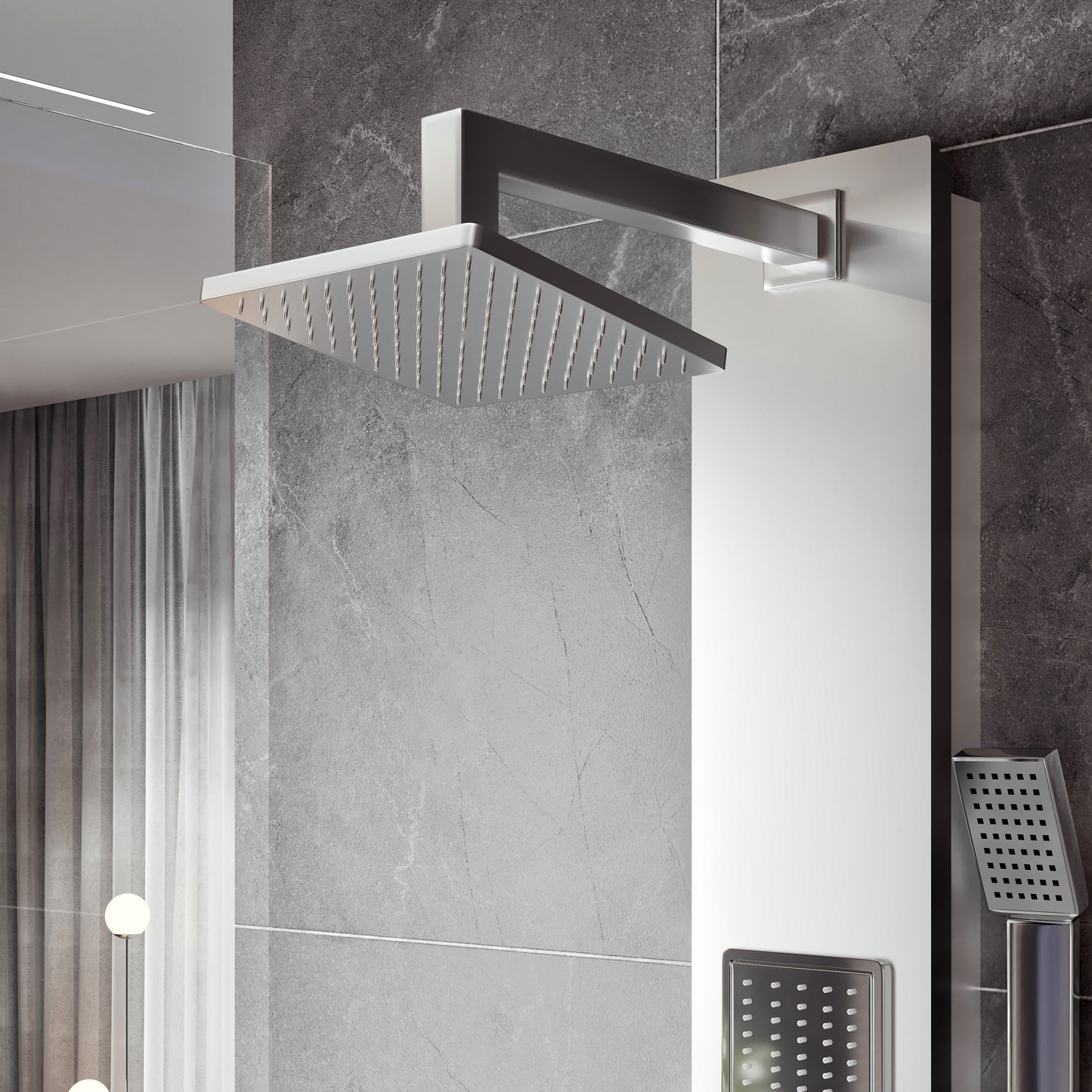 Eviva Tuscany Stainless Steel Thermostatic Shower Massage Panel