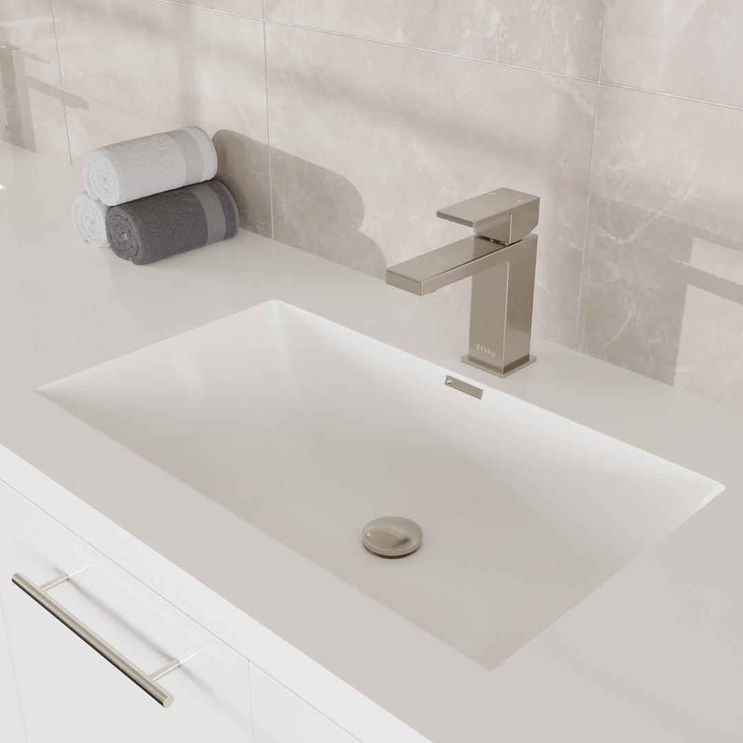 Lumina 84 in. White Wall Mount Double Sink Bath Vanity with Acrylic Top and Integrated Sinks