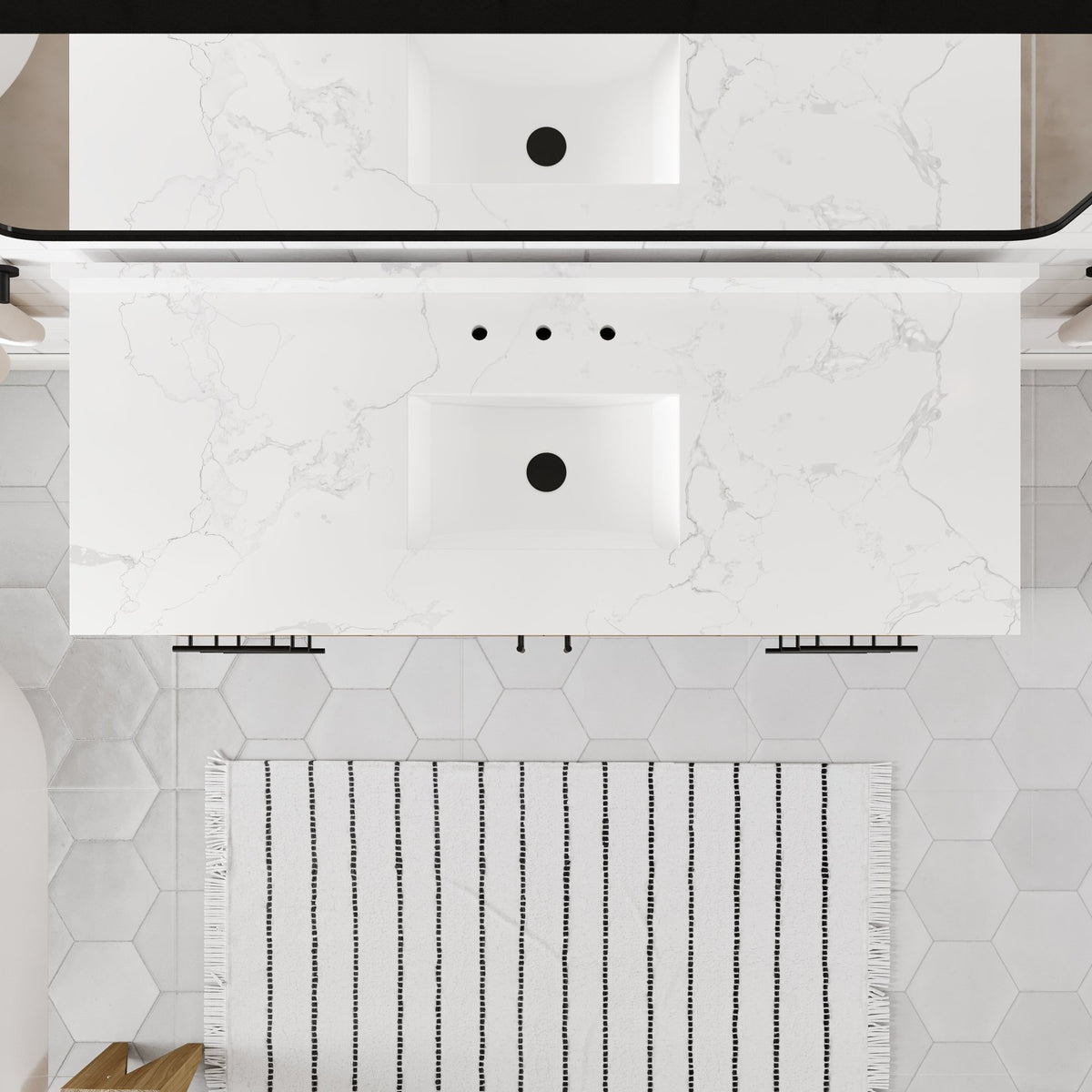 Graham 60 in. Oak Single Sink Bath Vanity with Arabescato Engineered Stone Top and Undermount Porcelain Sink - Bathroom Vanity by Eviva