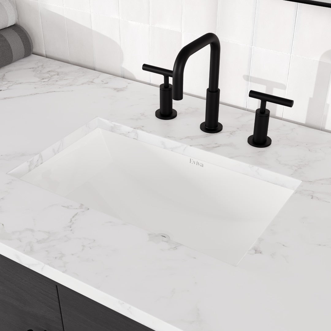 Graham 72 in. Blackwood Single Sink Bath Vanity with Arabescato Engineered Stone Top and Undermount Porcelain Sink