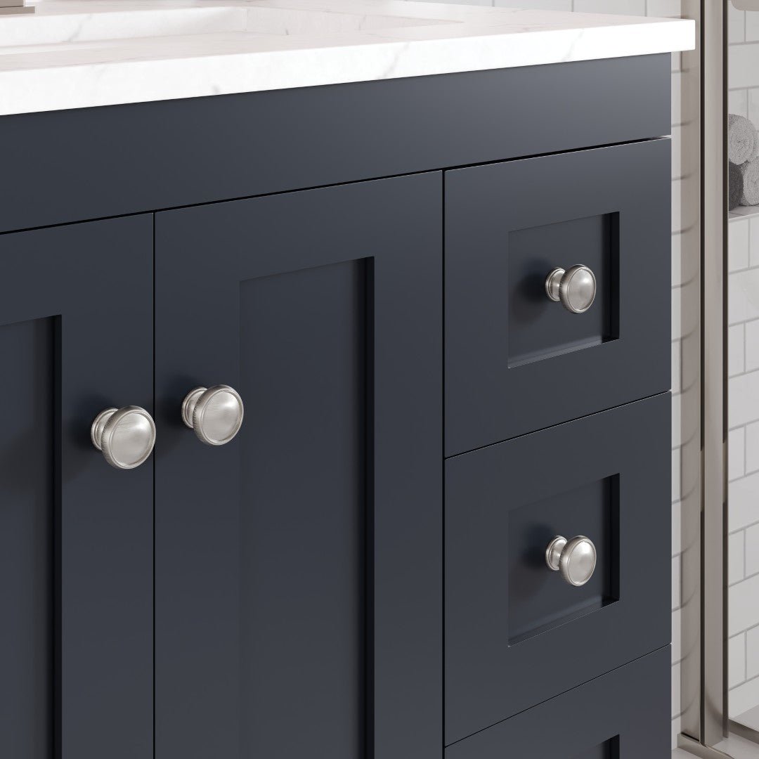 Acclaim 24 in. Dark Gray Single Sink Bath Vanity with Carrara Quartz Top and Undermount Porcelain Sink - Bathroom Vanity by Eviva