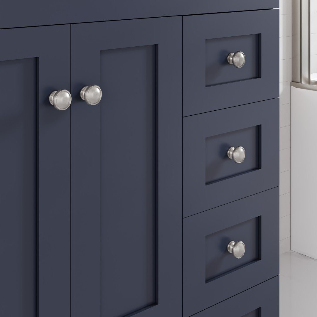 Acclaim 28 in. Dark Gray Single Sink Bath Vanity with Carrara Quartz Top and Undermount Porcelain Sink - Bathroom Vanity by Eviva