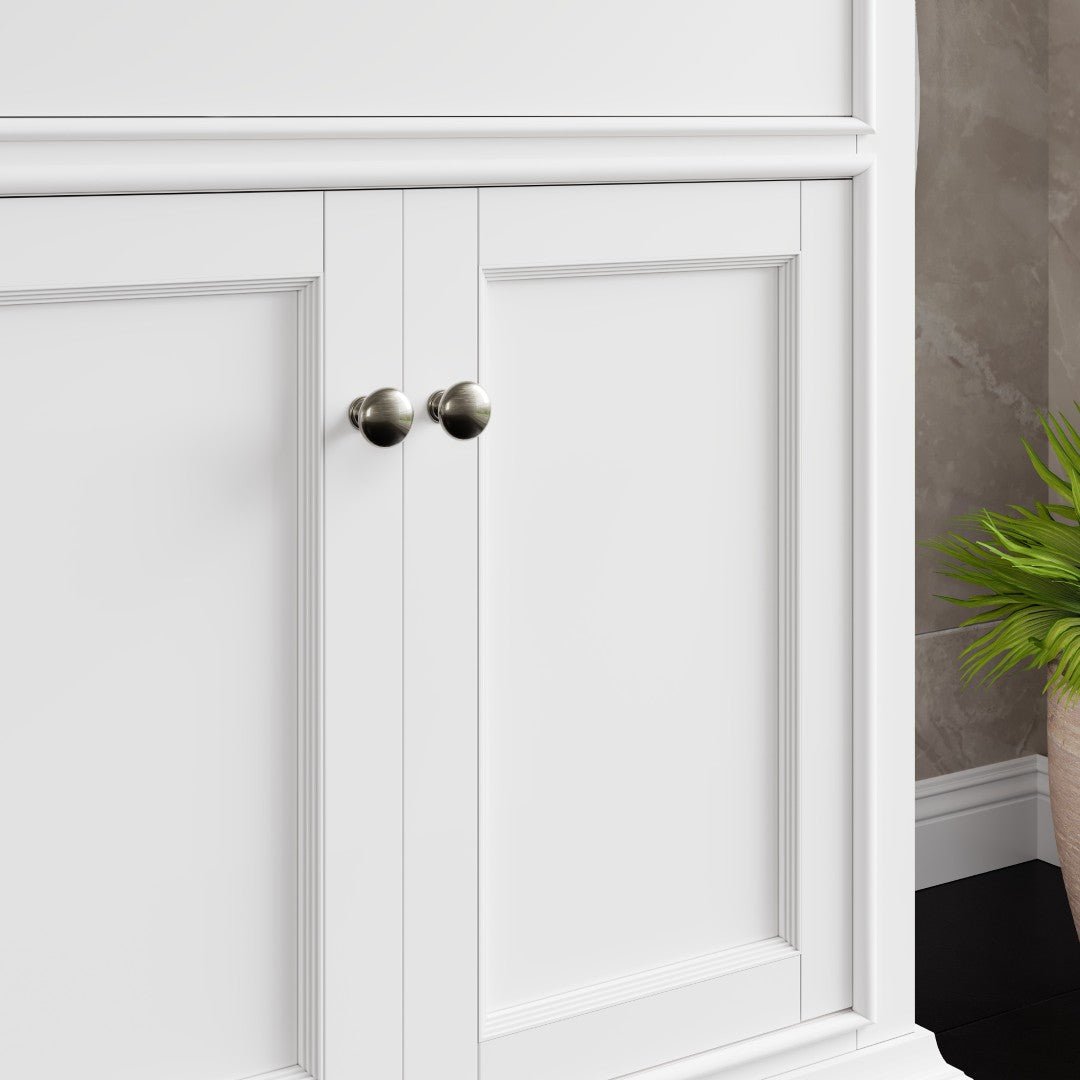 Elite Stamford 30 in. White Single Sink Bath Vanity with Carrara Quartz Top and Undermount Porcelain Sink - Bathroom Vanity by Eviva
