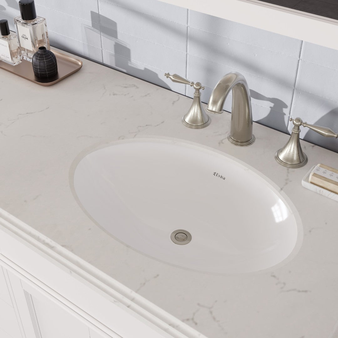 Elite Stamford 72 in. White Double Sink Bath Vanity with Carrara Quartz Top and Undermount Porcelain Sinks