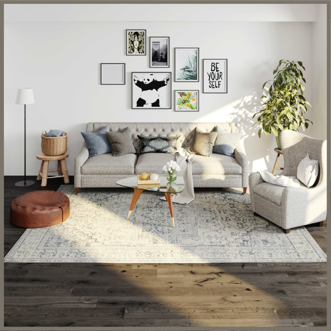 Eviva Venus 6' x 9' Geometric Gray Rug