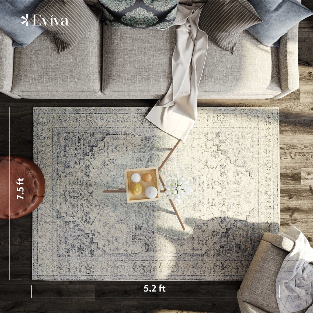 Eviva Venus 5' x 7' Geometric Gray Rug - Rug by Eviva