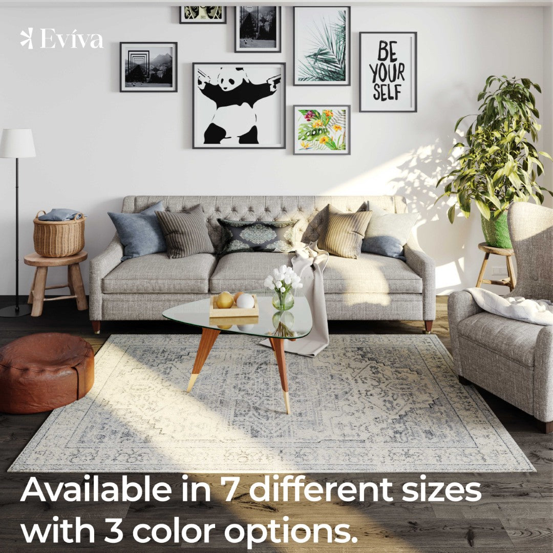 Eviva Venus 6' x 9' Geometric Gray Rug