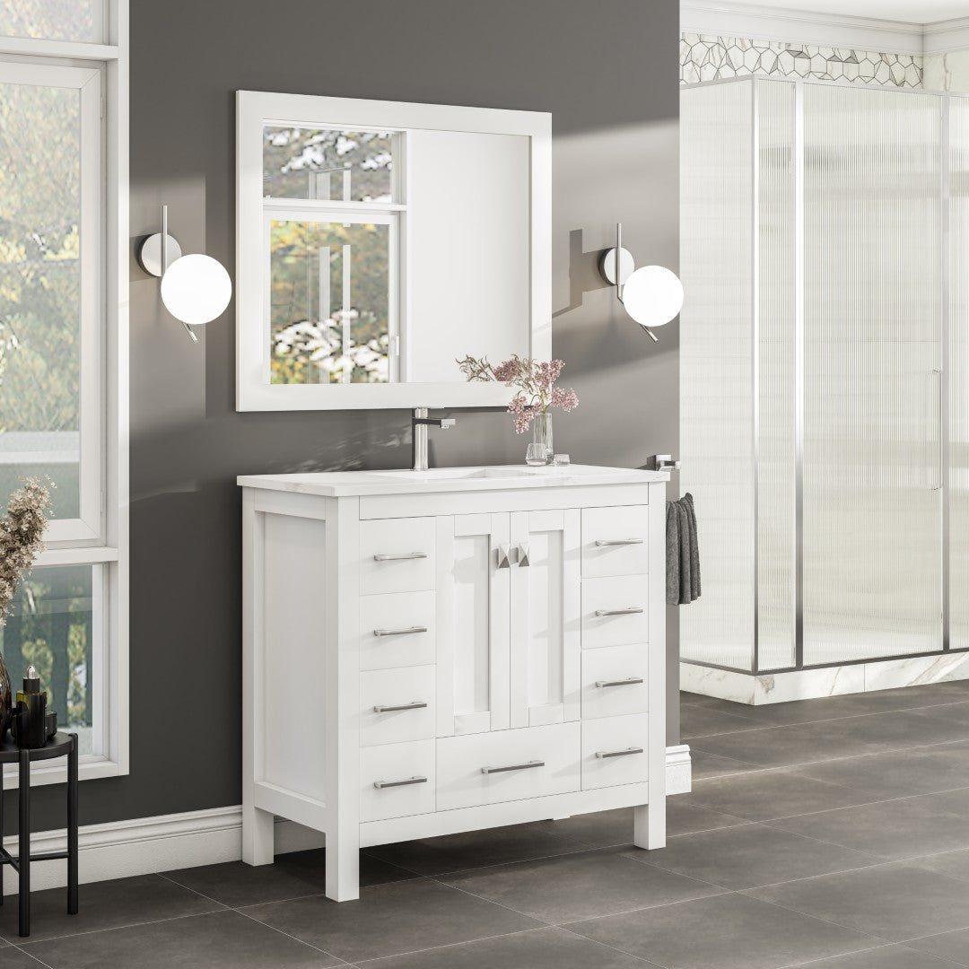 Eviva Pure Single-Handle Waterfall Single-Hole Bathroom Faucet with Deckplate Included in Brushed Nickel