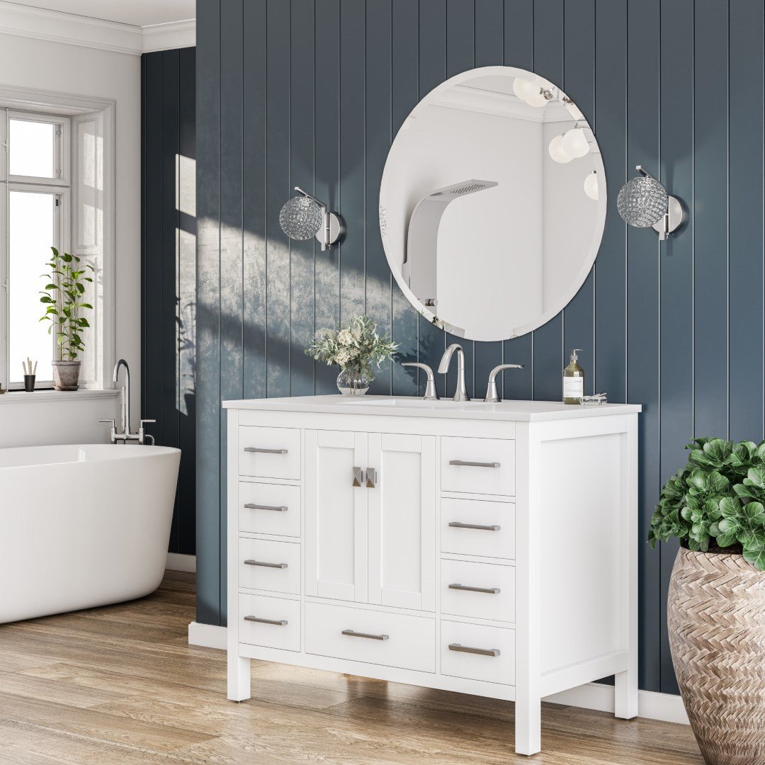 Eviva Round 24" x 24" Circle/Round Frameless Mirror - Mirror by Eviva