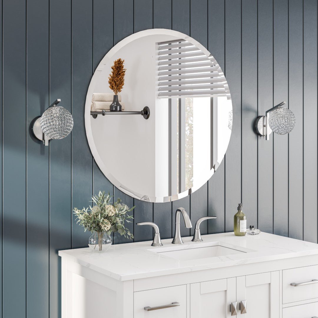 Eviva Round 24" x 24" Circle/Round Frameless Mirror - Mirror by Eviva