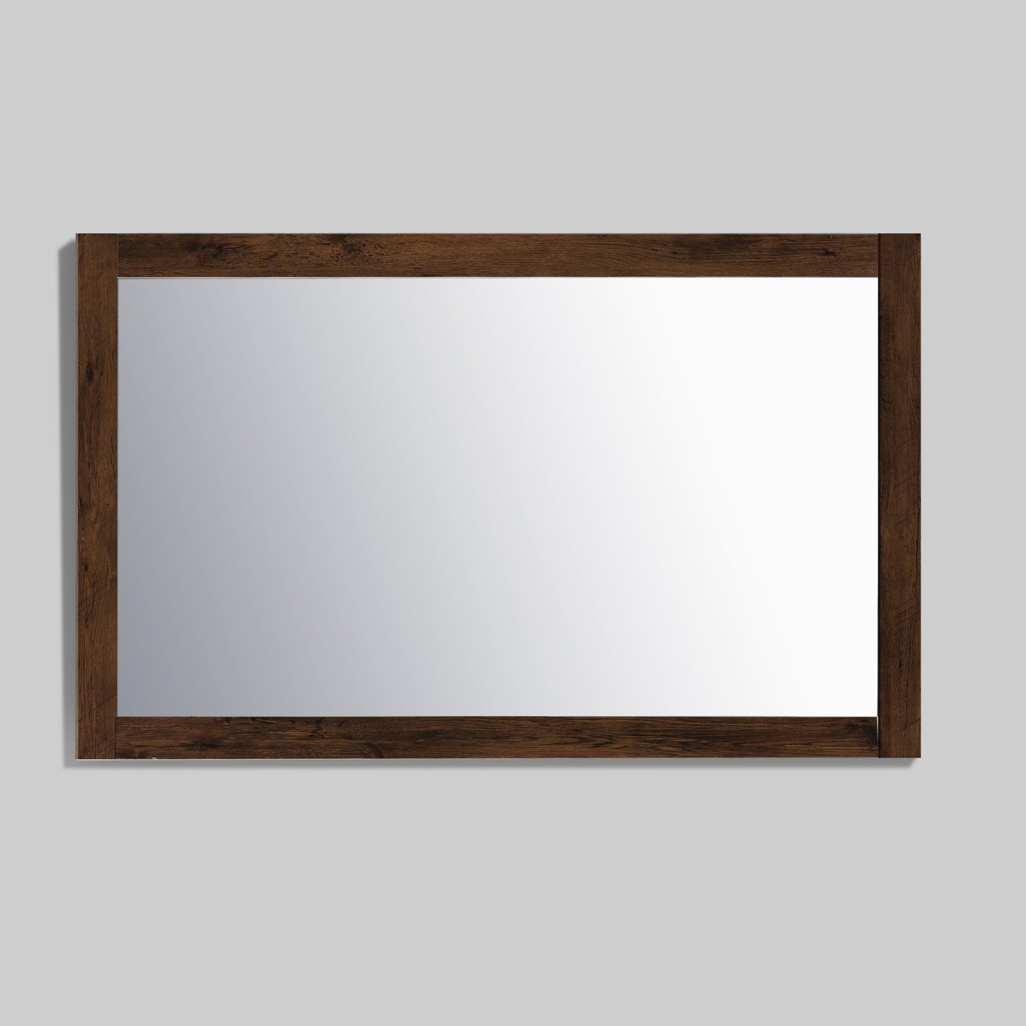 Eviva Sun 48" Rosewood Full Framed Bathroom Wall Mirror