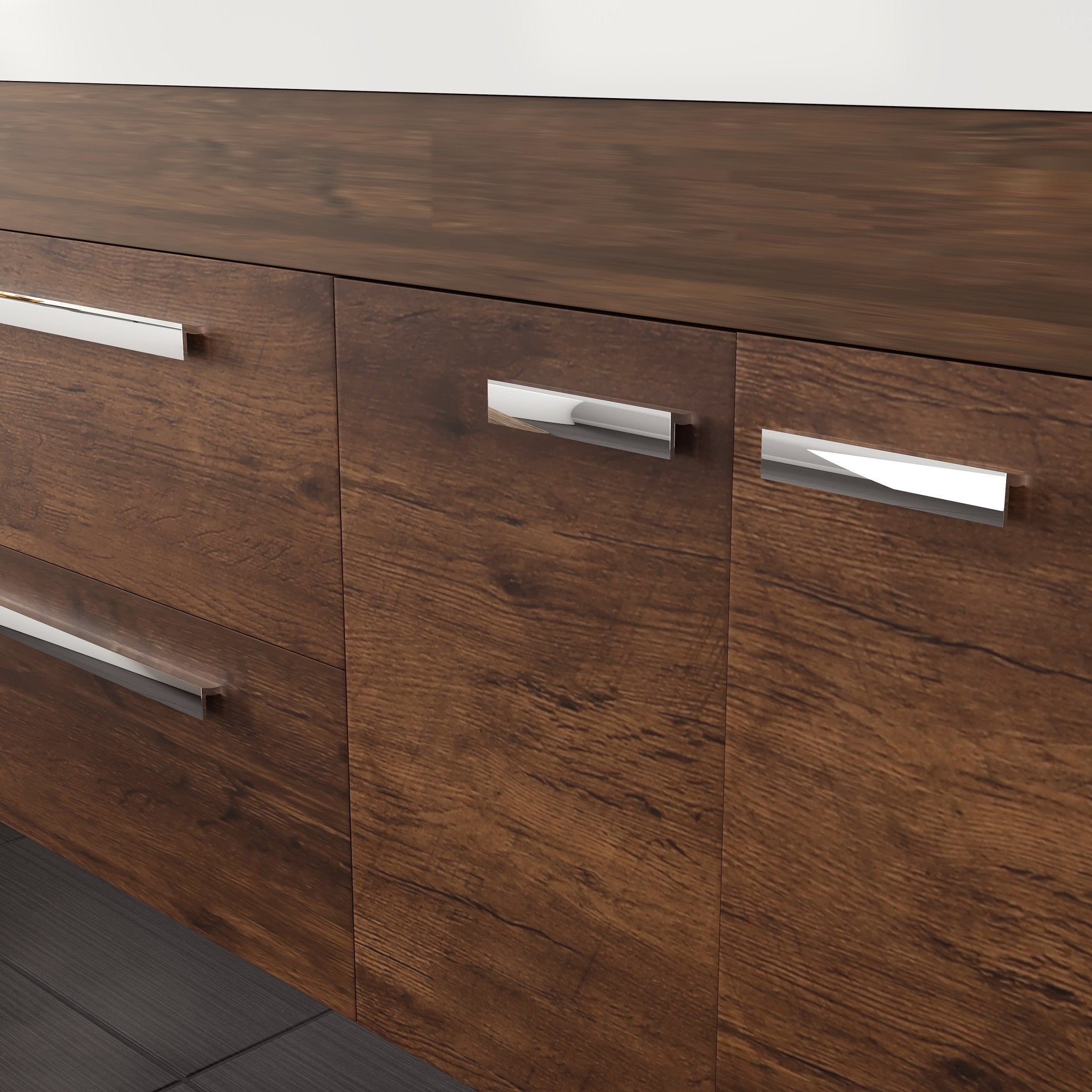 Lugano 60 in. Rosewood Wall Mount Double Sink Bath Vanity with Acrylic Top and Integrated Sinks - Bathroom Vanity by Eviva