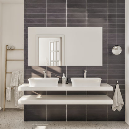 Eviva Sleek 48" x 30" Rectangular Frameless Mirror