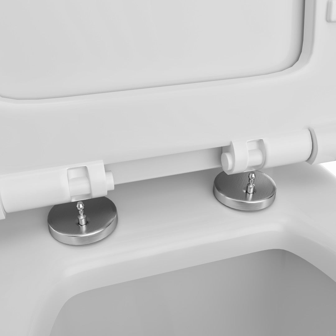 Denali 12 inch Floor Mounted 1-piece 1.28 GPF Dual Flush Elongated Toilet in White Seat Included