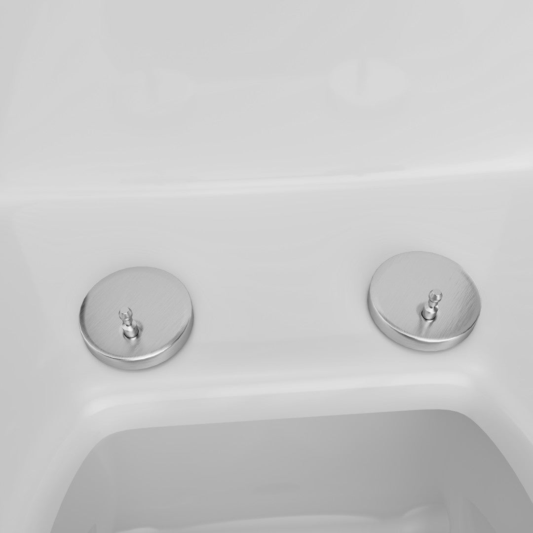 Denali 12 inch Floor Mounted 1-piece 1.28 GPF Dual Flush Elongated Toilet in White Seat Included