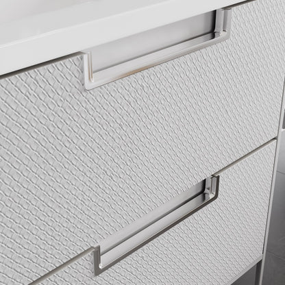 Jasmine 32 in. White Single Sink Bath Vanity with Acrylic Top and Integrated Sink