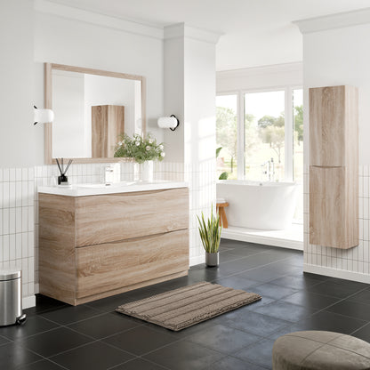 Smile 48 in. White Oak Single Sink Bath Vanity with Acrylic Top and Integrated Sink