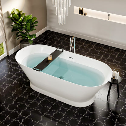 Eviva Princess 60" Glossy White Acrylic Freestanding Bathtub