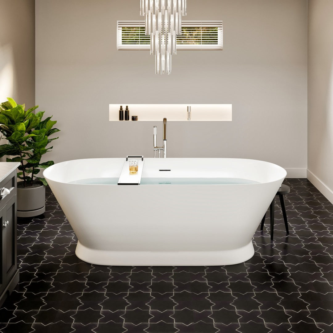 Eviva Princess 60" Glossy White Acrylic Freestanding Bathtub