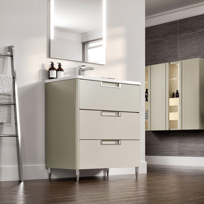 Marbella 40 in. Gray Single Sink Bath Vanity with Acrylic Top and Integrated Sink