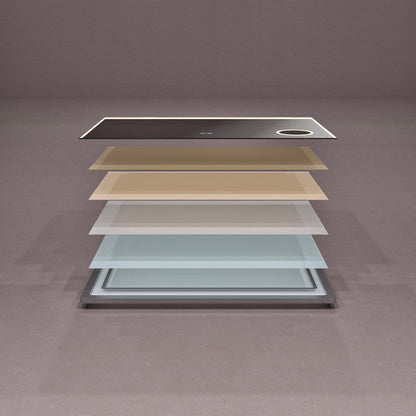 Eviva Illuminate 42" x 30" Rectangular Chrome Aluminum Framed Mirror