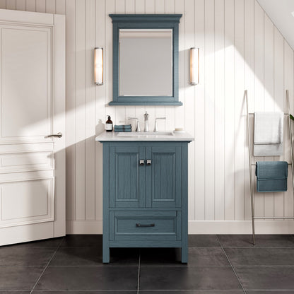 Eviva Britney 24 Inch Transitional Ash Blue Bathroom Vanity
