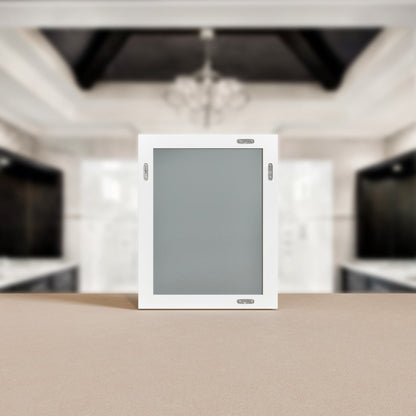 Eviva Aberdeen 36" x 30" Rectangular White Wooden Framed Mirror