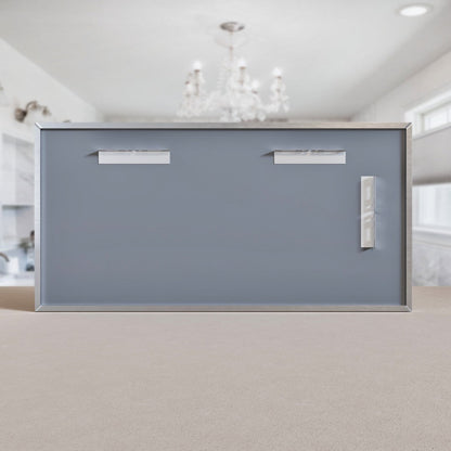 Eviva Vista 72" x 30" Rectangular Brushed Nickel Metal Framed Mirror