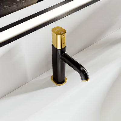 Swan Single Handle Matte Black/Gold Faucet