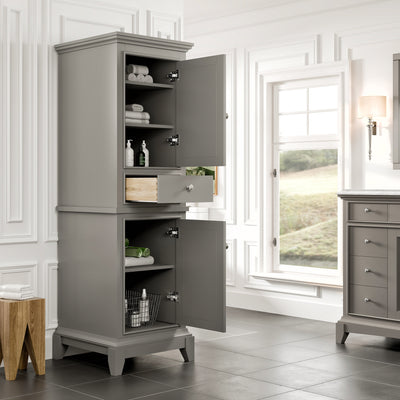 Eviva Elite Stamford Linen Cabinet (Gray) (24")