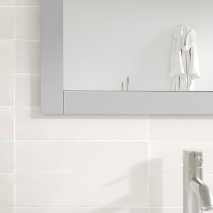 Eviva New York 30" x 30" Square Gray Wooden Framed Mirror