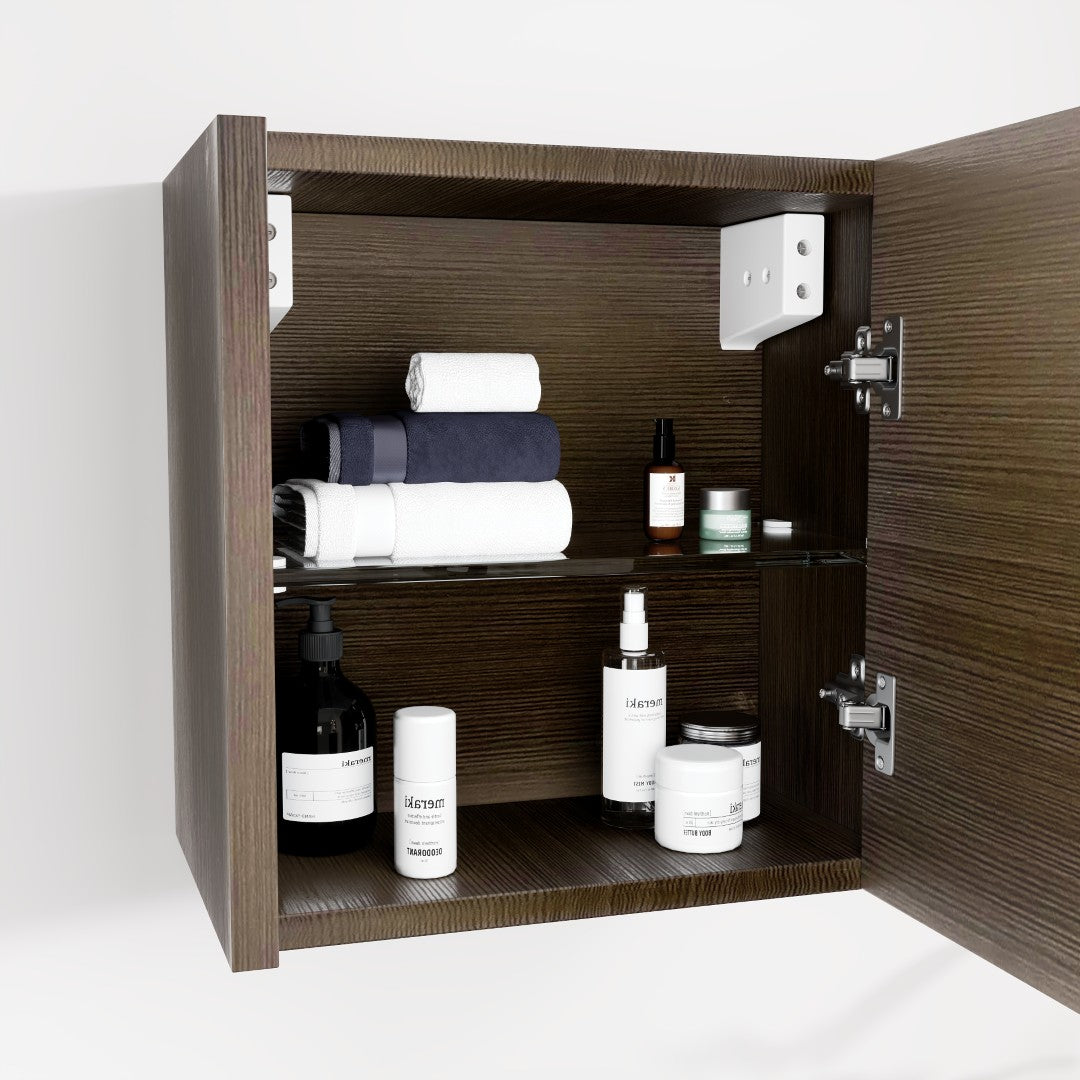 Eviva Libra 14 in. W x 7 in. D Wenge Wall Mounted Linen Cabinet